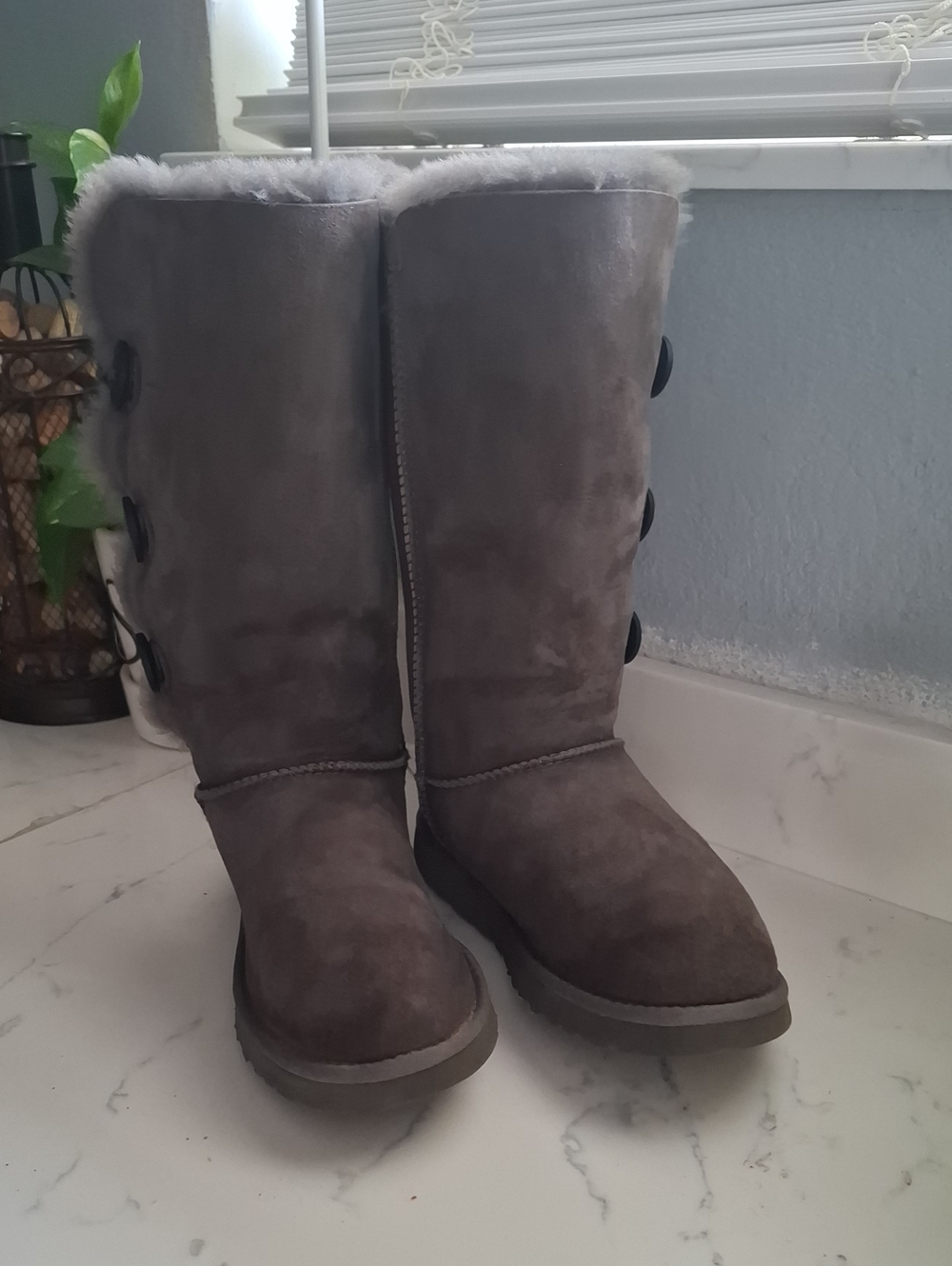 UggGrey  Bailey Tall Shearling Boots - Women